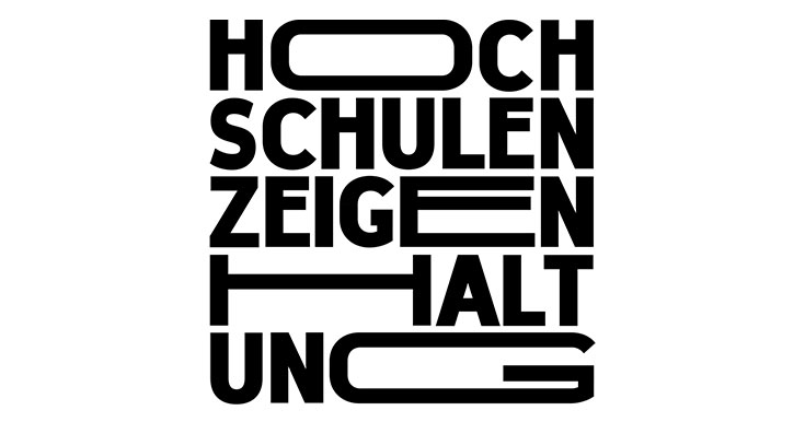 Hochschulen zeigen Haltung Schriftzug