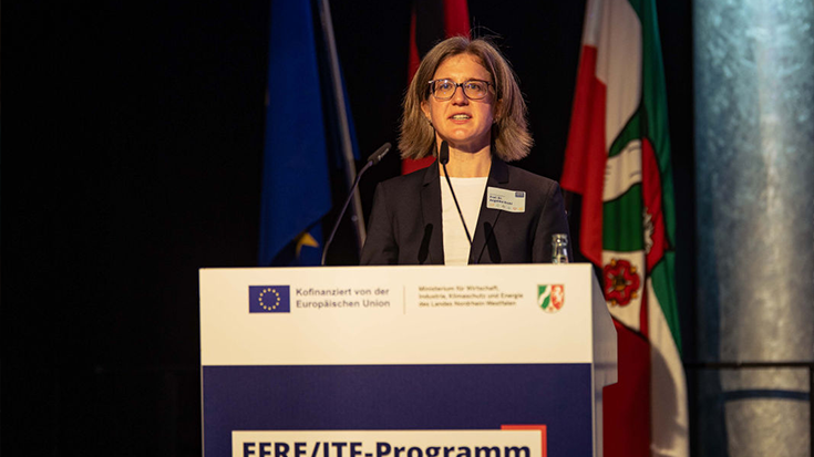 Prof. Dr. Angelika Krehl stellte in ihrem eingeladenen Vortrag „Regionale Transformationsprozesse in Nordrhein-Westfalen.